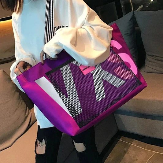 Bolsas de ombro femininas Aliwood 2022, modelo Letter, impermeáveis e modernas, ideais para praia, viagens e compras. Bolsas de mão grandes e resistentes para o dia a dia.