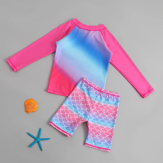 CONJUNTO DE BIQUINO INFANTIL DE VERÃO  COM PROTEÇÃO SOLAR
