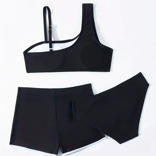 CONJUNTO DE 3 PEÇAS  BIQUINIS ESPORTIVOS INFANTIS